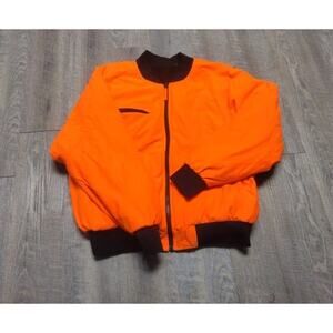 Red Head Thinsulate Orange and black reversible jacket zip off sleeves Mens XL